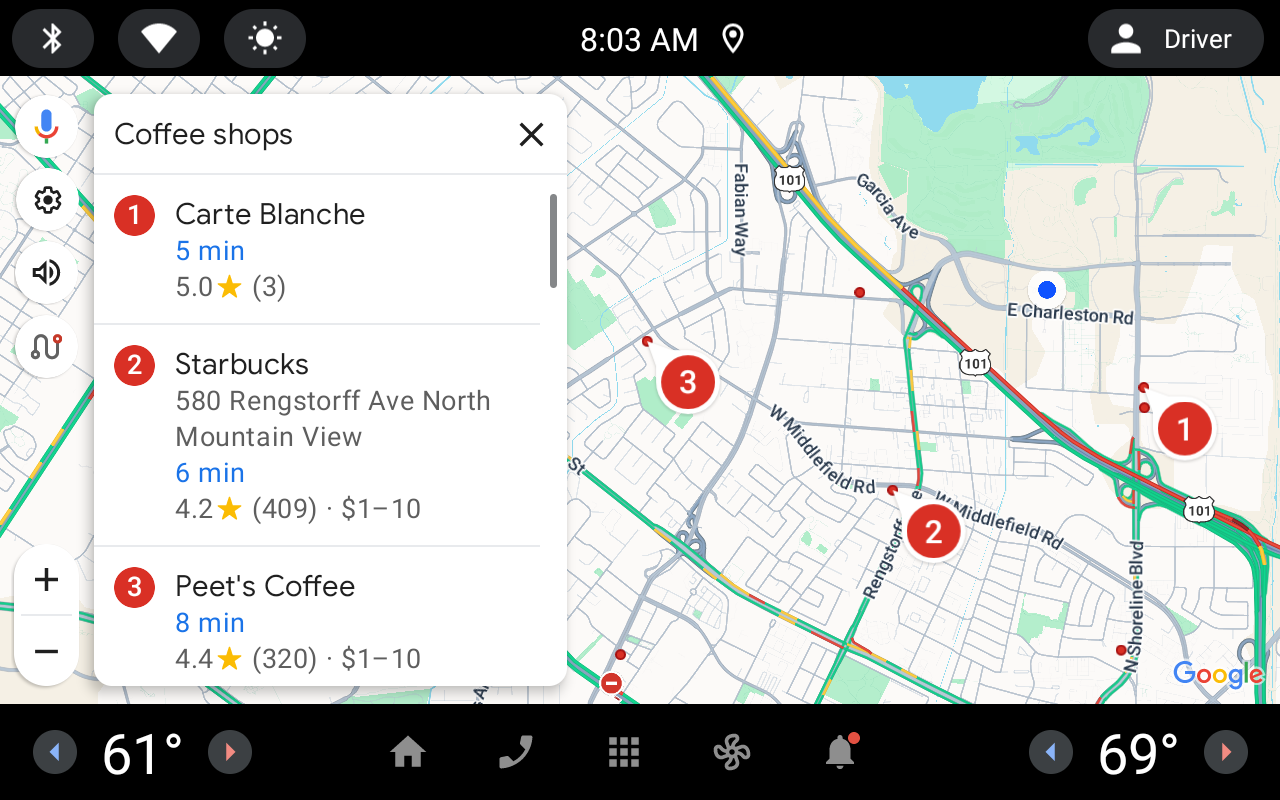 Search
    results are shown on screen